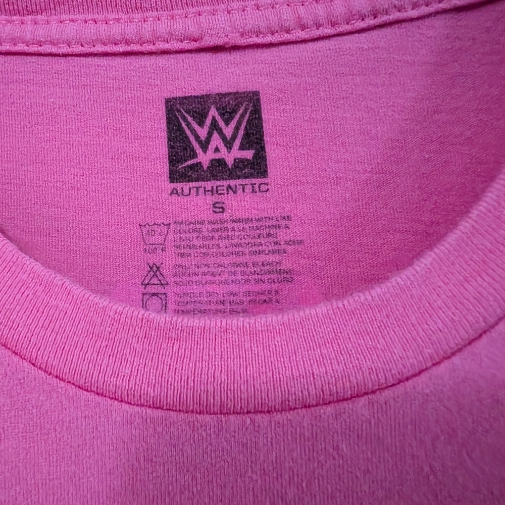 The New Day wrestling woman's small Pink Graphic T-Shirt - Picture 2 of 3